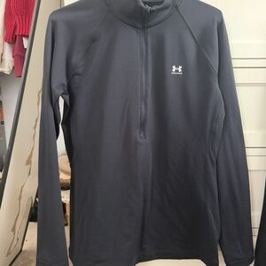 Under Armour Black Long-Sleeve 1/4 Zip Performance Top
